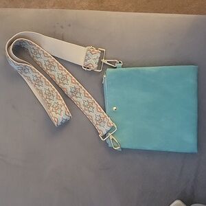 Ahdorned Teal crossbody